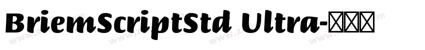 BriemScriptStd Ultra字体转换